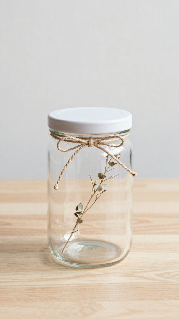 minimalist glass jar aesthetics
