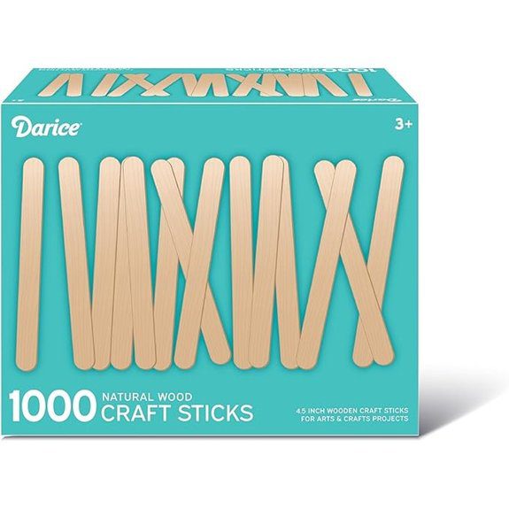 natural wood craft sticks