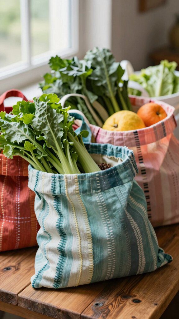 old t shirt produce bag