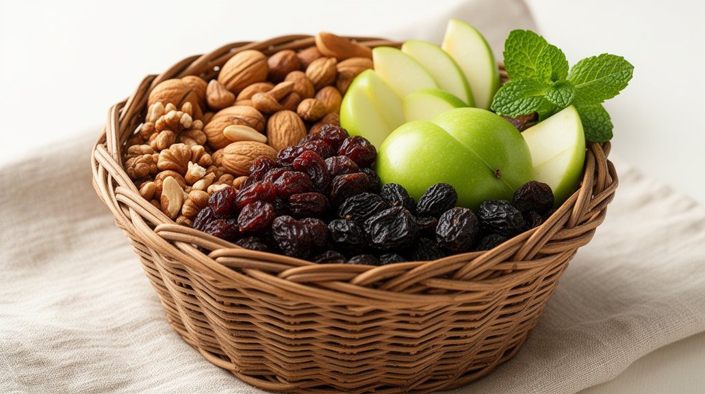organic healthy snack basket