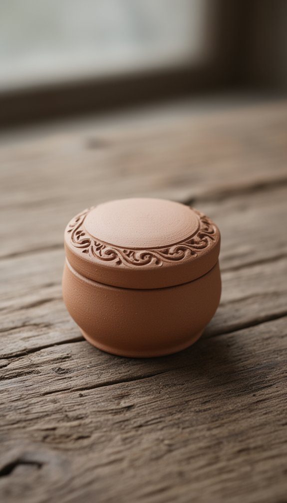 personalized clay trinket box