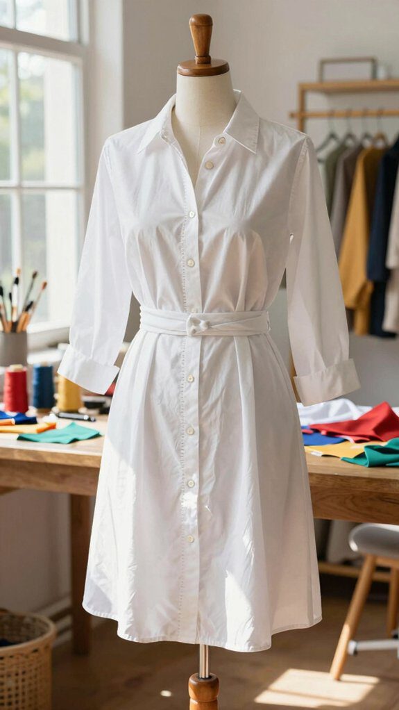 refashion oversized button down dress
