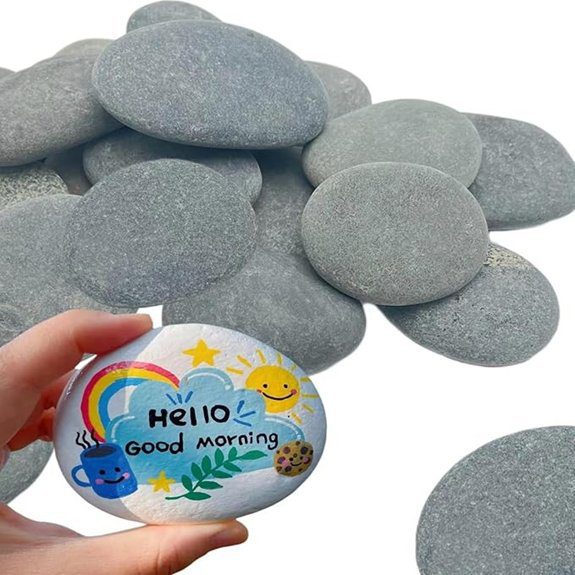 smooth flat painting rocks