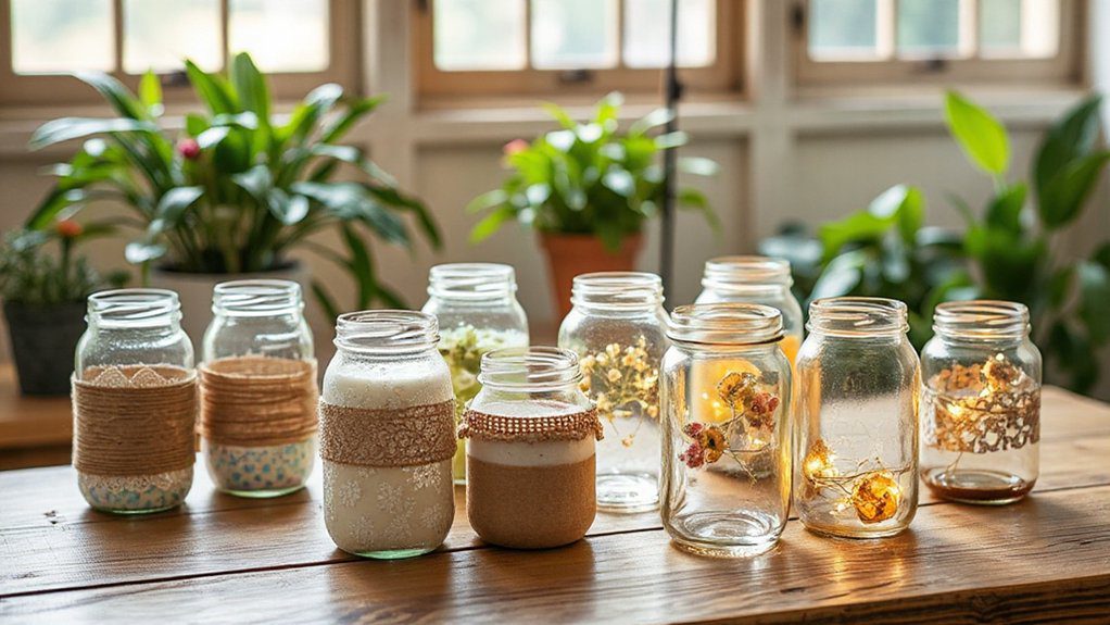 stylish diy glass jar decor