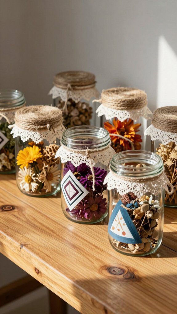 stylish glass jar organization