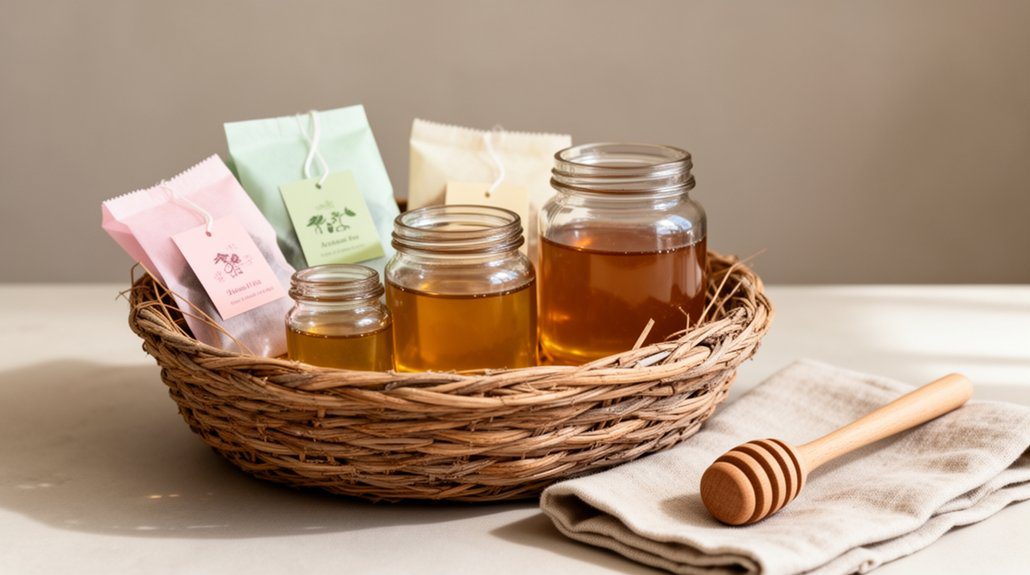 tea and honey basket