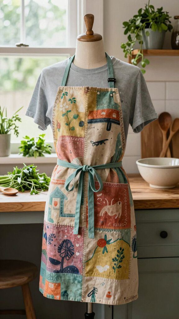 transform old tee apron