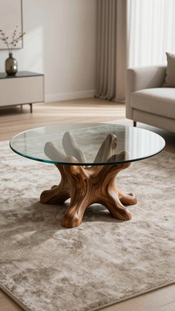 unique round coffee tables