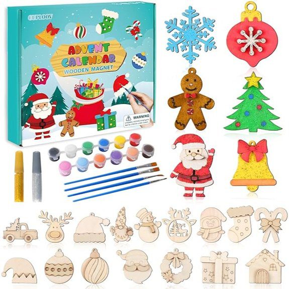 wooden magnets craft calendar