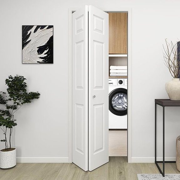 30x80 six panel white bifold
