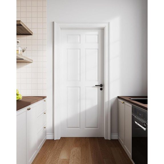 32x80 six panel white interior door