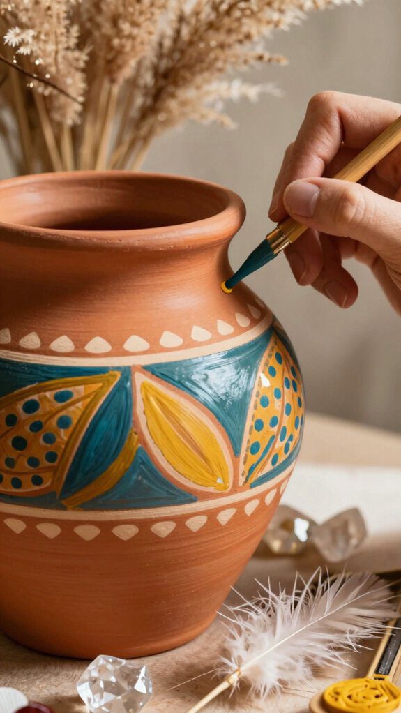 boho pottery painting techniques