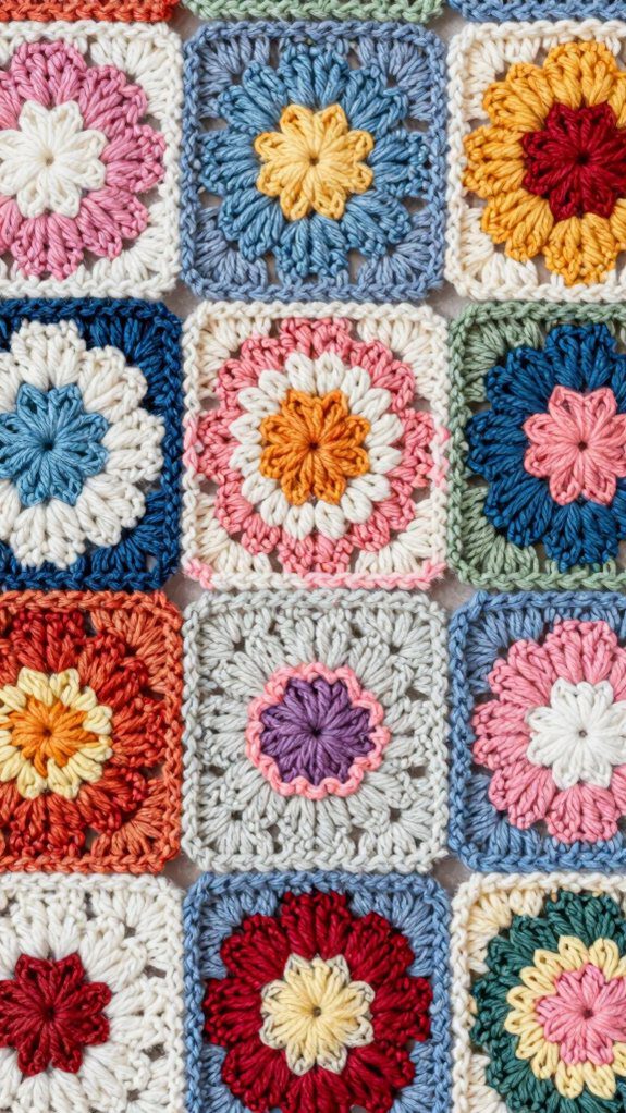 bold floral grid designs
