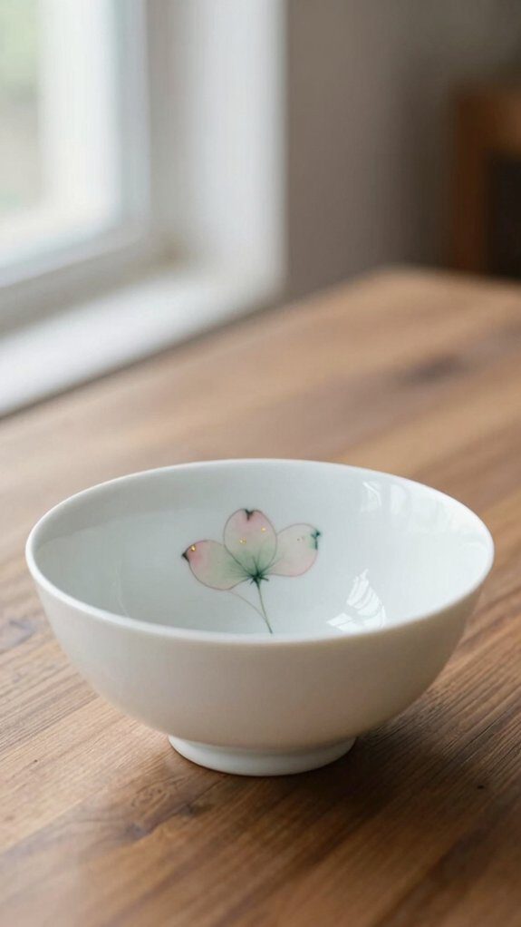 centered single flower bowl design
