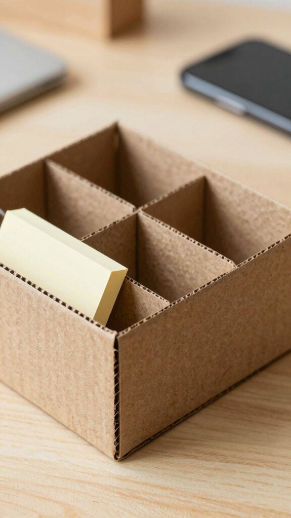 corrugated modular desk caddy