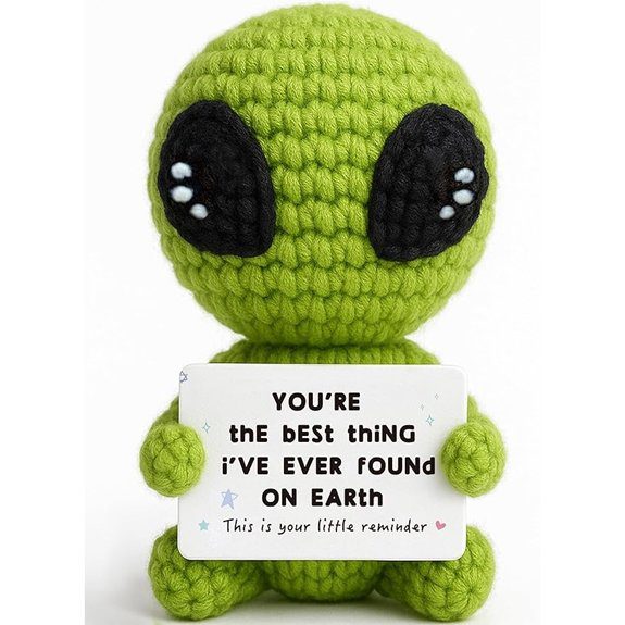crochet alien valentine gift