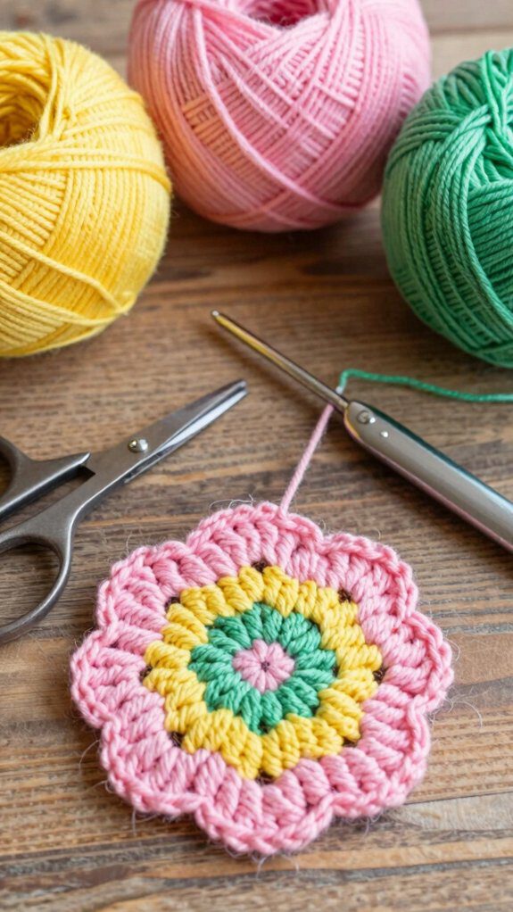 crochet flower materials needed