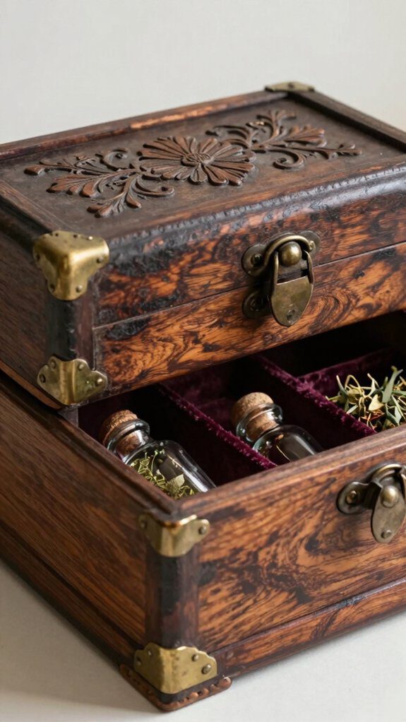 customizable apothecary wooden box