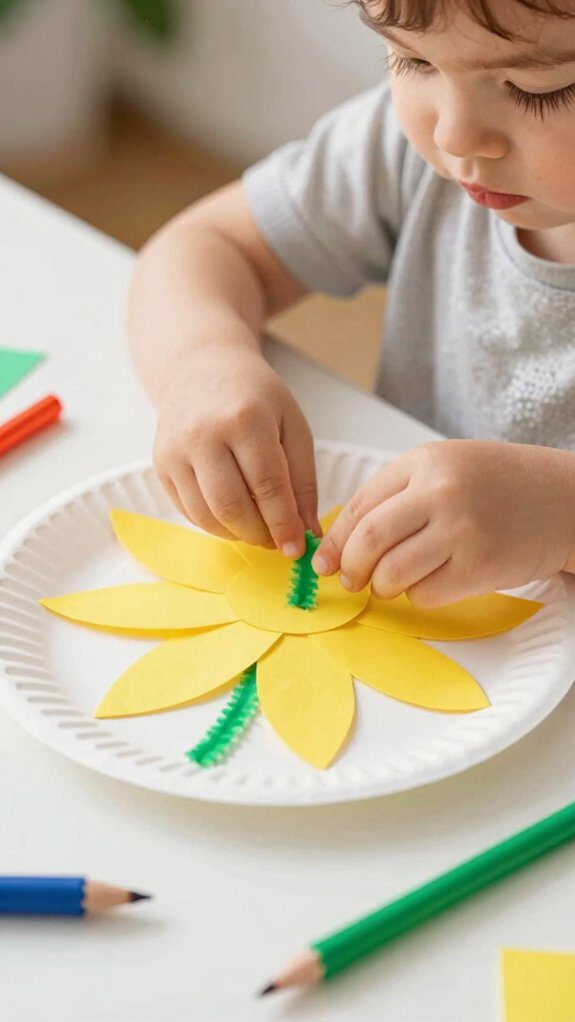 dandelion paper plate craft