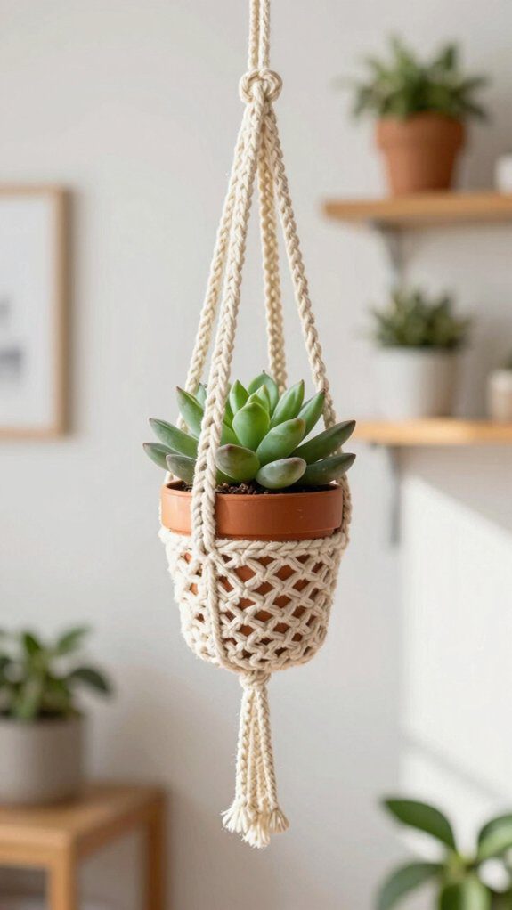 easy crochet plant hanger