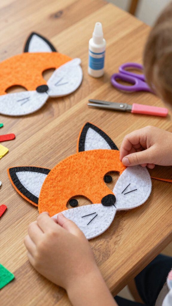 felt animal masks crafting