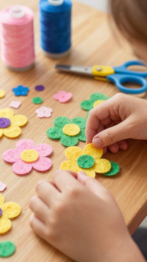 felt flower crafting fun
