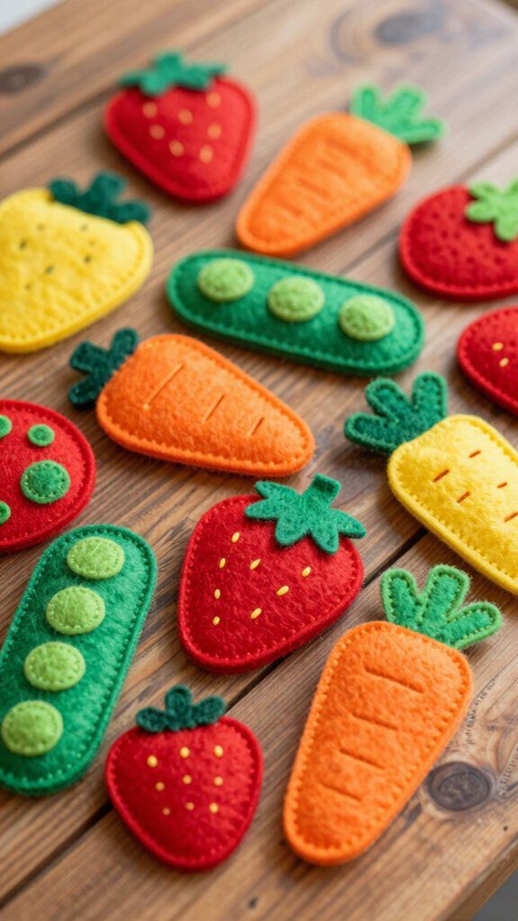felt fruit and vegetable play