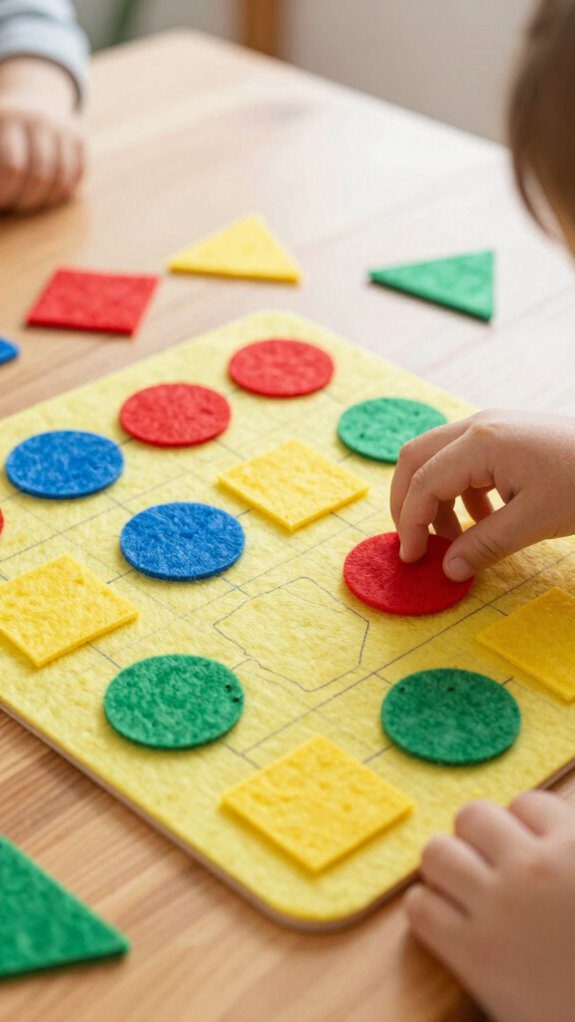 felt shape matching activity