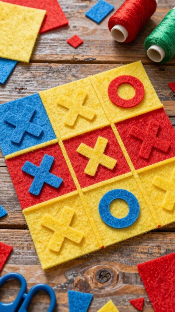 felt tic tac toe game