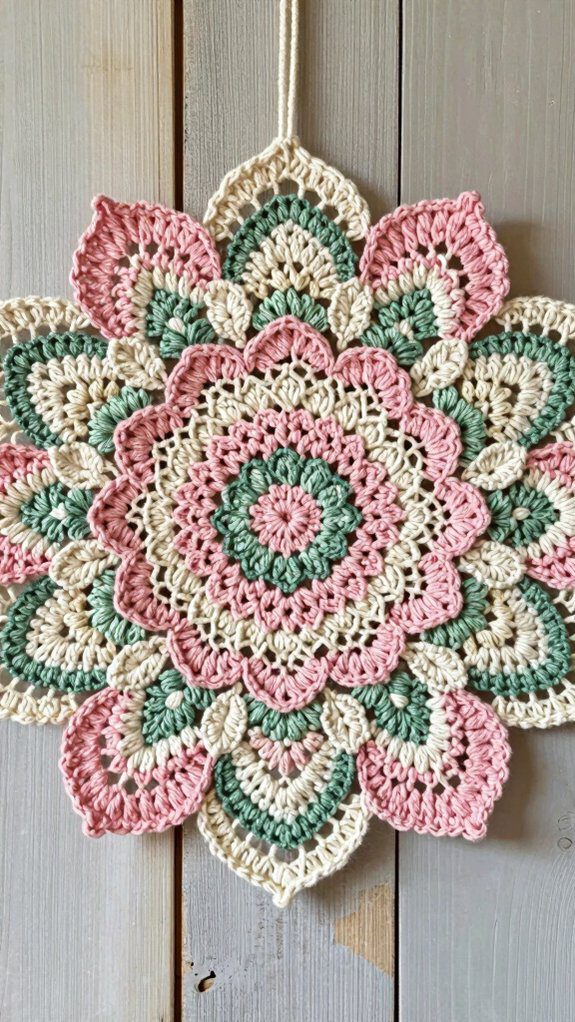 floral mandala wall decor