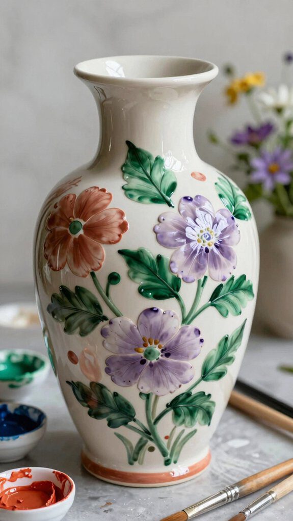 floral pottery design techniques