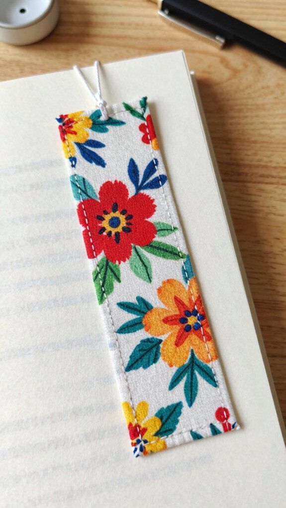 folded fabric corner bookmark