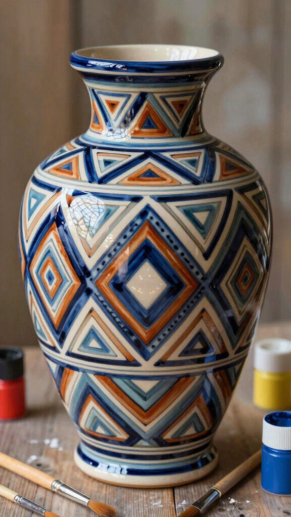 geometric pottery painting techniques