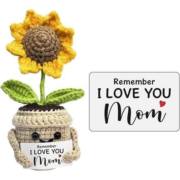 handmade crochet sunflower gift
