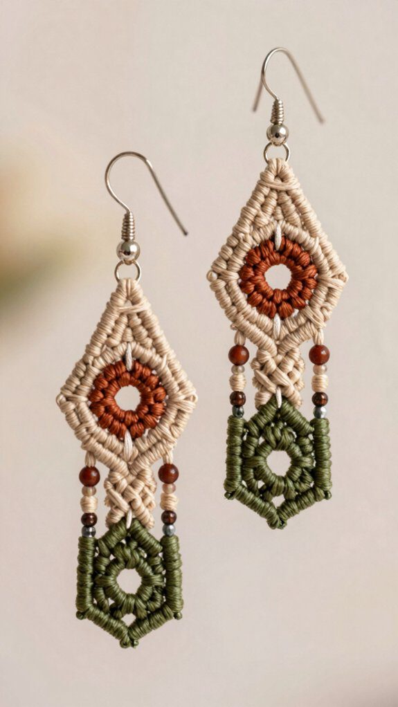 handmade macram earring techniques