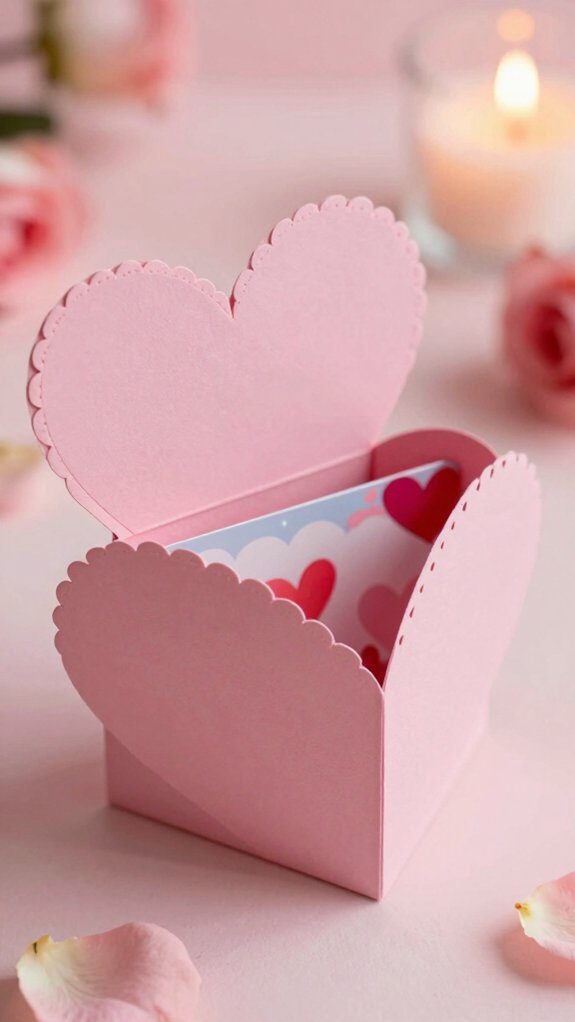 heart shaped gift card holder