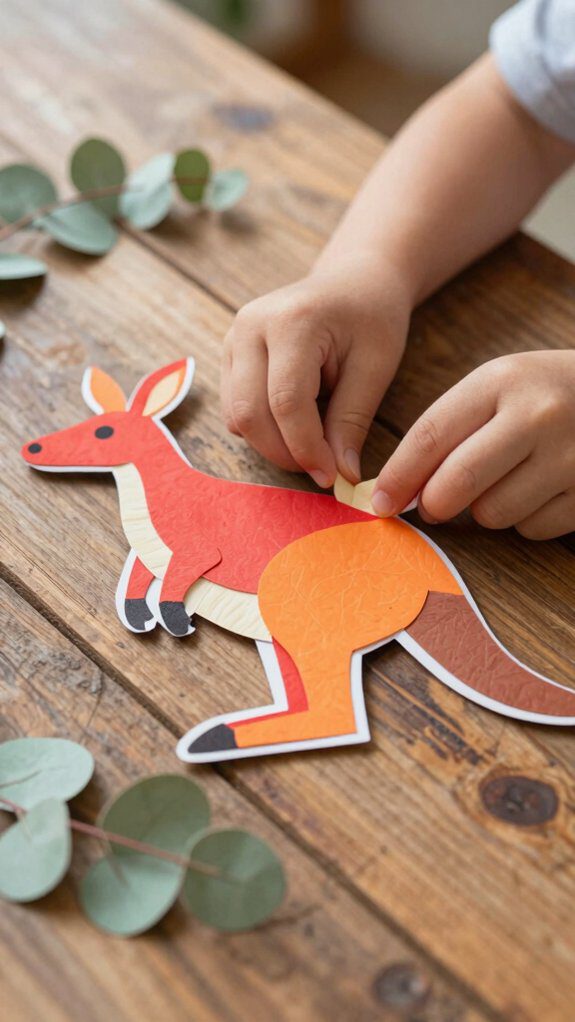 kangaroo collage creative exploration