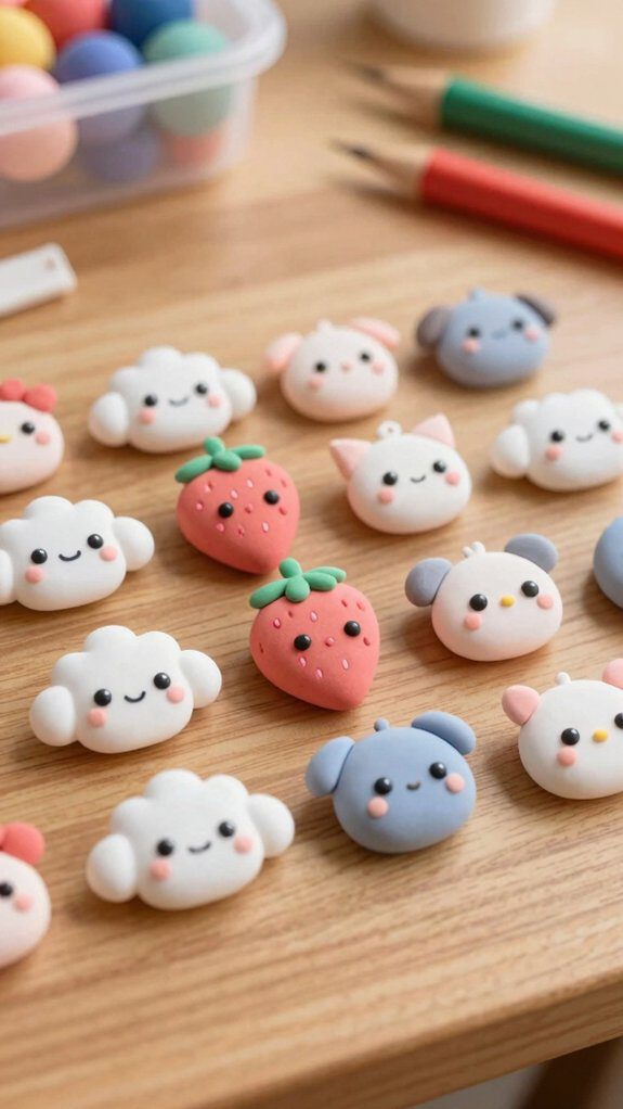 kawaii clay charm creation