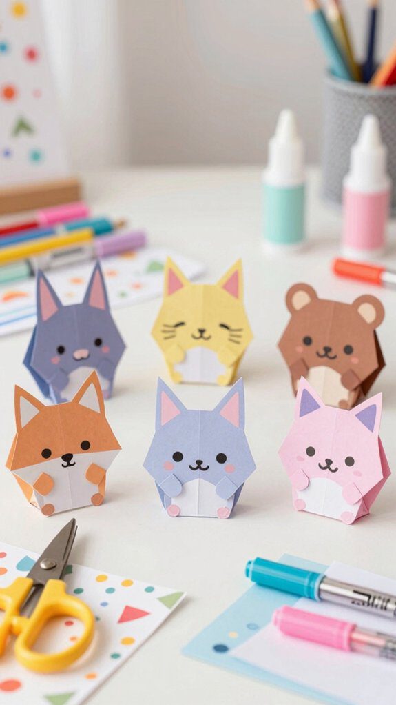 kawaii paper animal crafts