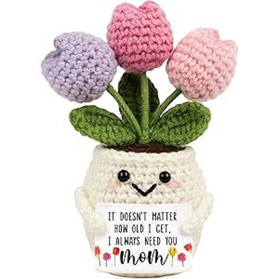 knitted tulip crochet doll