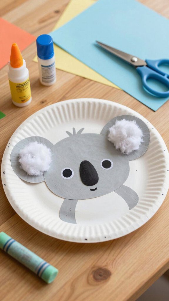 koala craft using plates