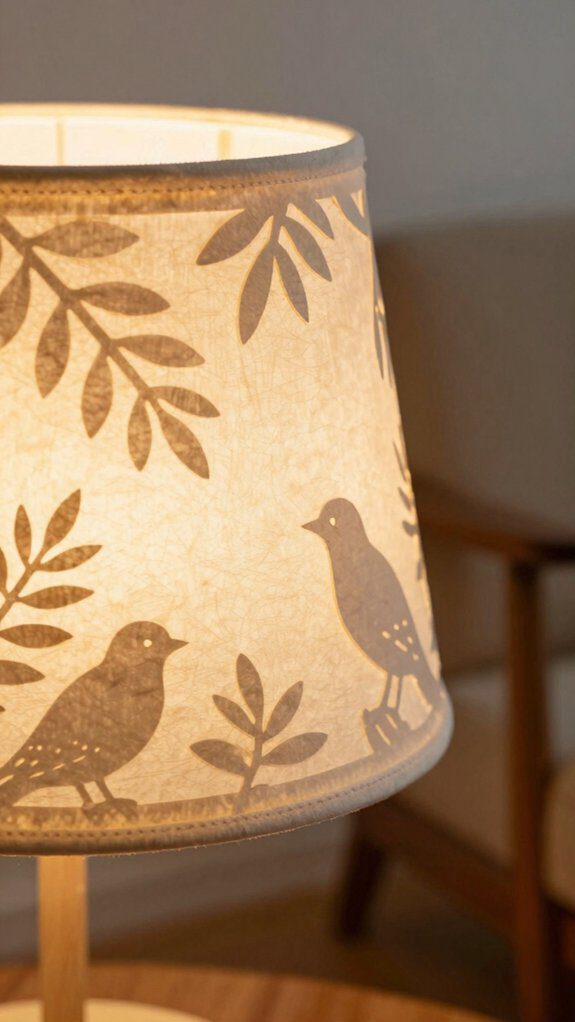 matte inside silhouette lampshade shadows