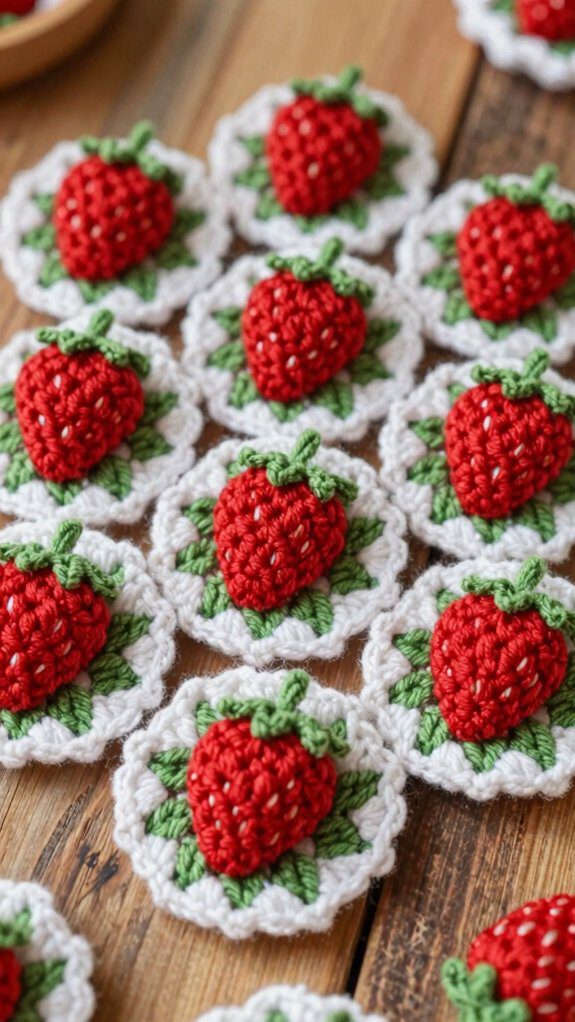 mini strawberry square project
