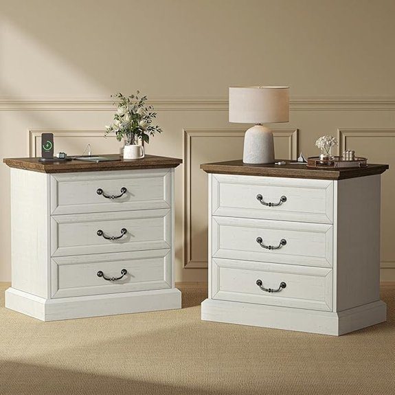 nightstands with built in chargers