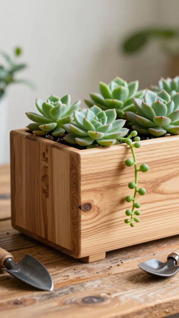 personalized wooden plant holder