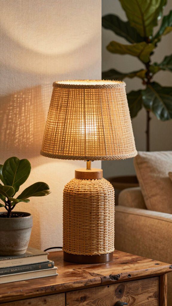 pre woven rattan lampshade insert
