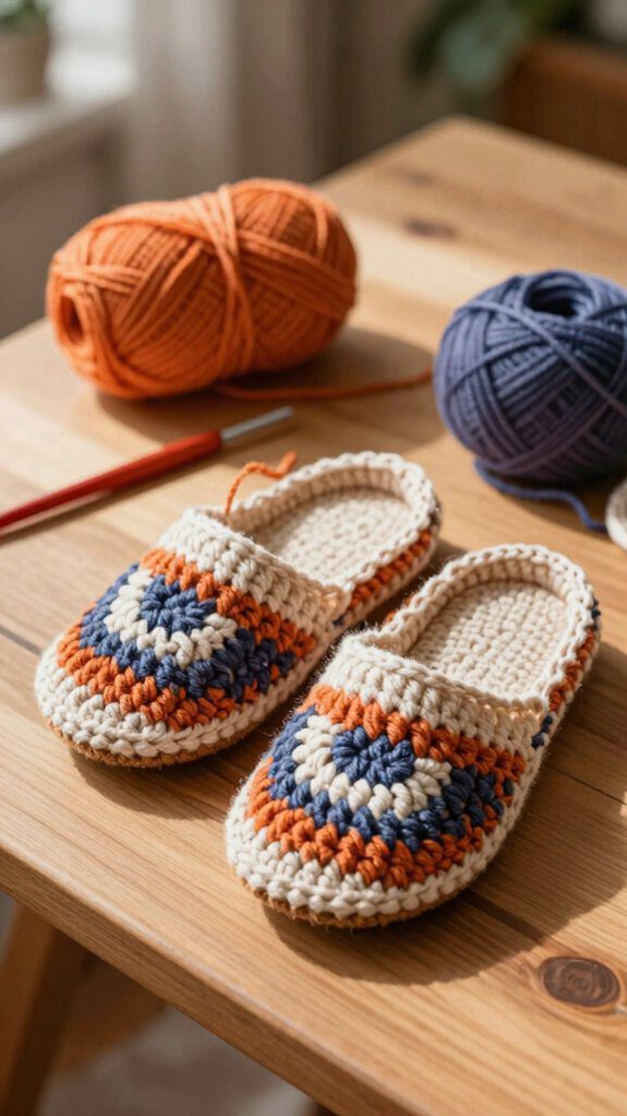 quick and cozy crochet slippers