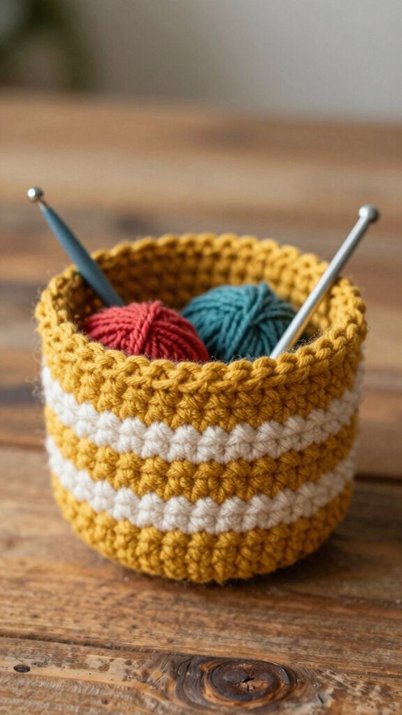 quick crochet mini basket
