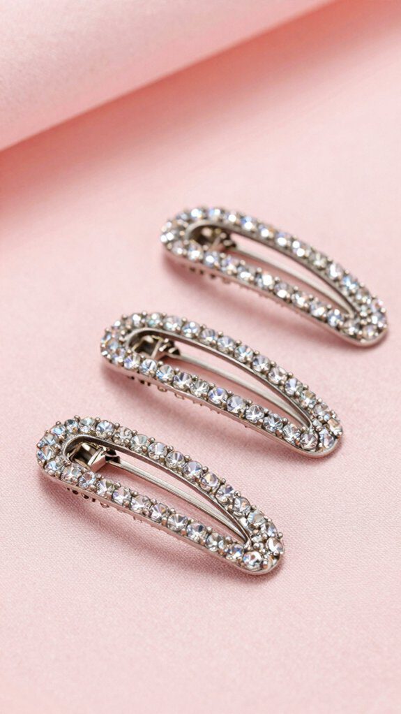 rhinestone hair clip crafting