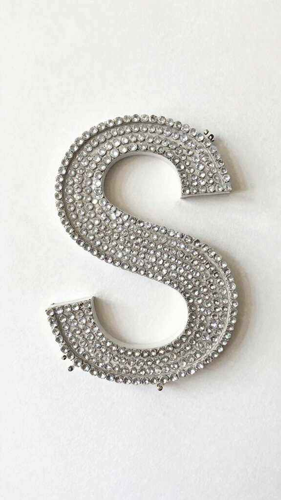 rhinestone personalized wall art